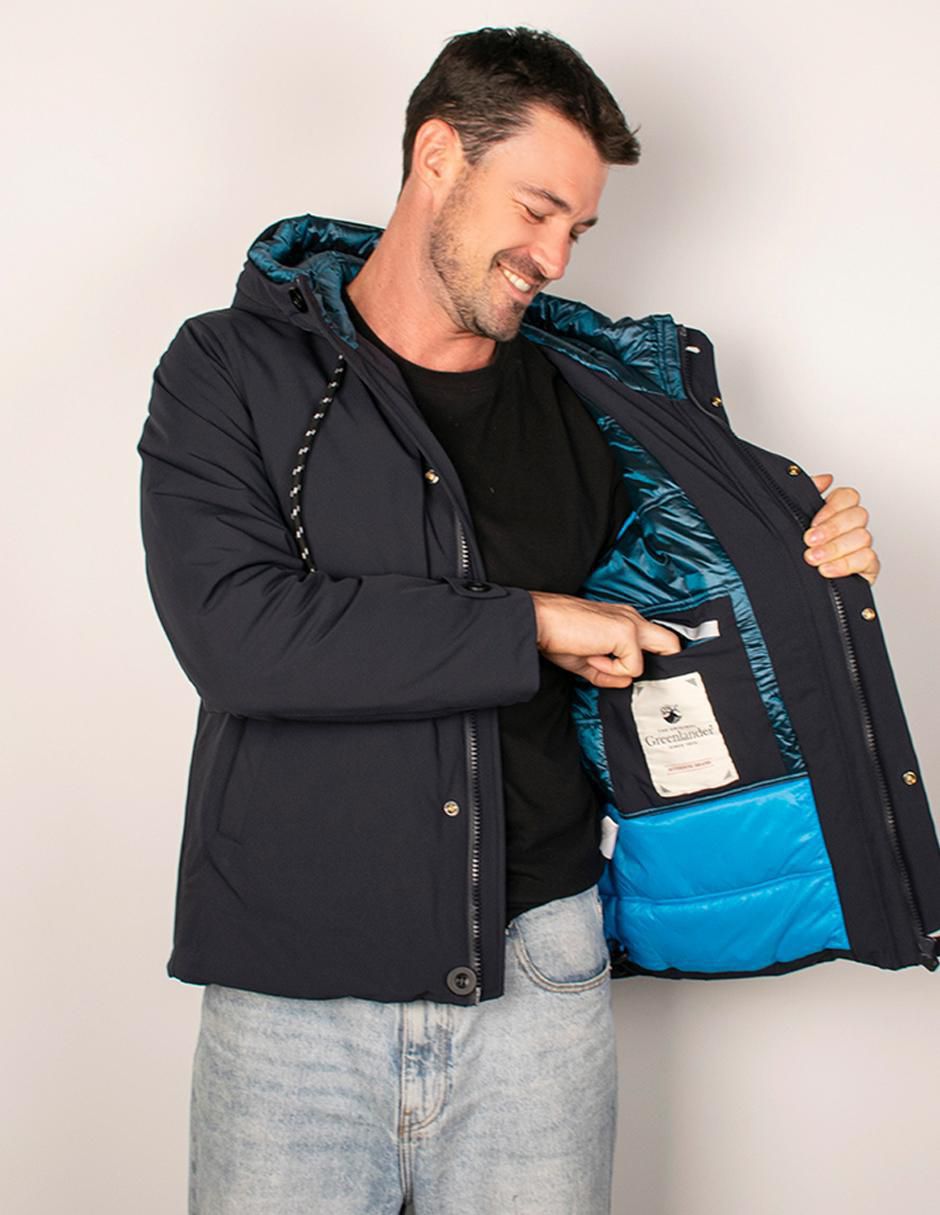 Chamarra acolchada impermeable capitonado para hombre 6
