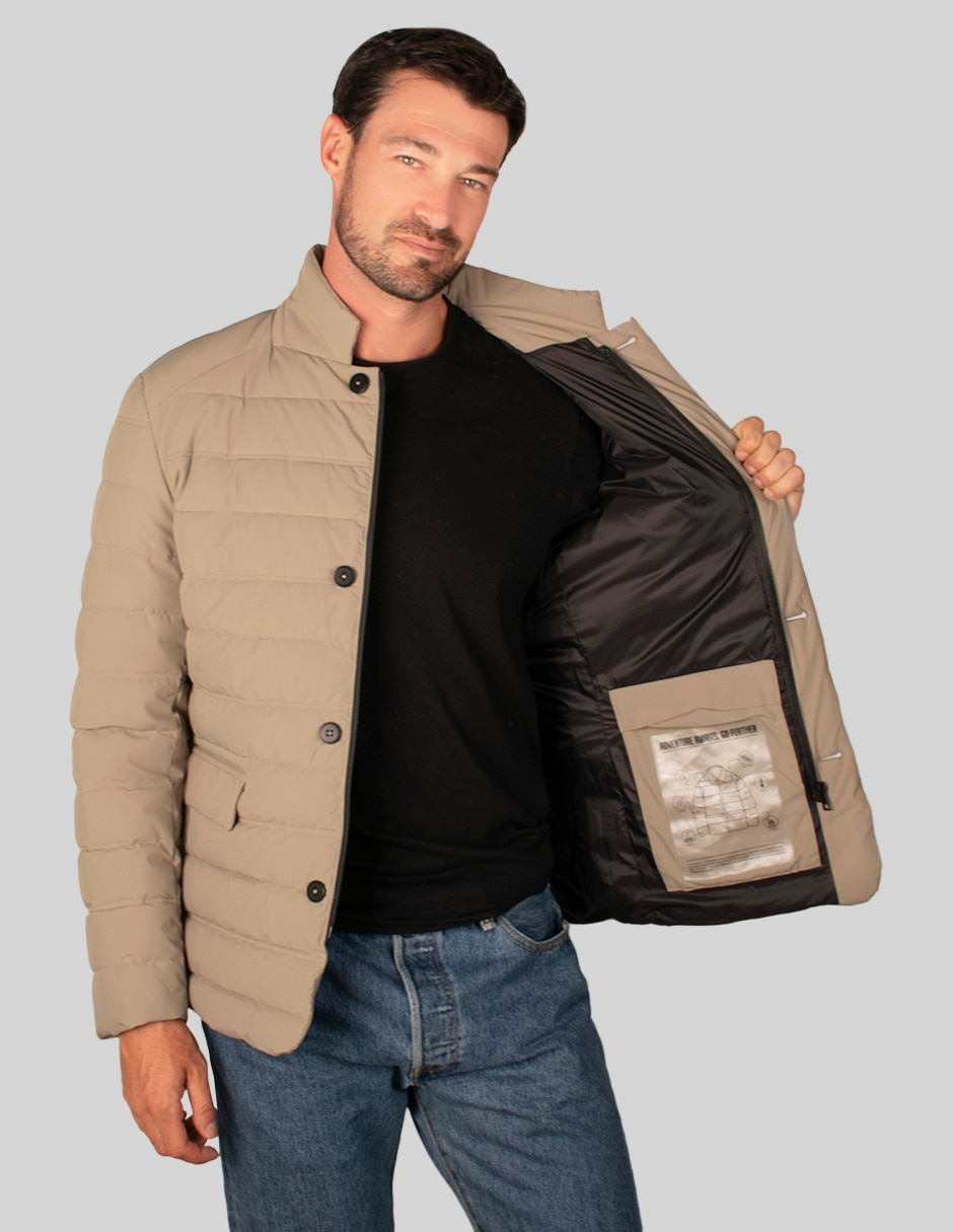 Chamarra acolchada capitonada para hombre 2