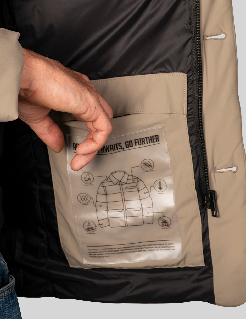 Chamarra acolchada capitonada para hombre 4