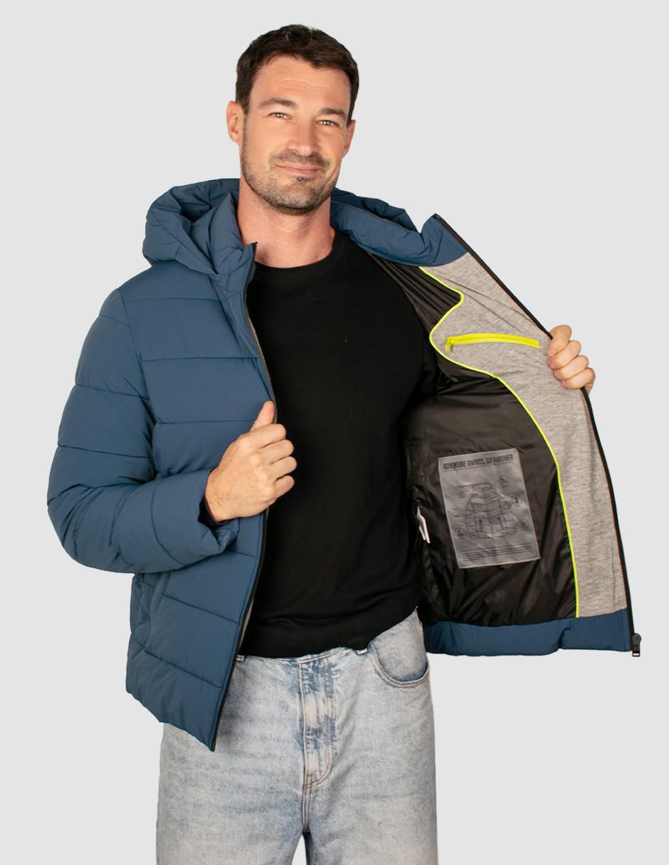 Chamarra acolchada capitonada para hombre 3