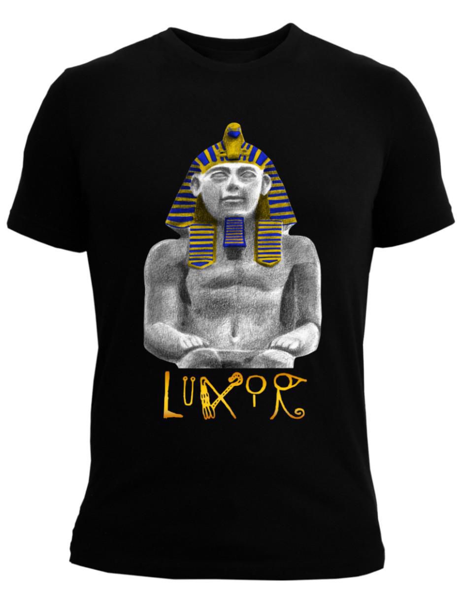 Playera Marëvnyk Egipcio Faraón Egipto Luxor Ramsés II cuello redondo para hombre