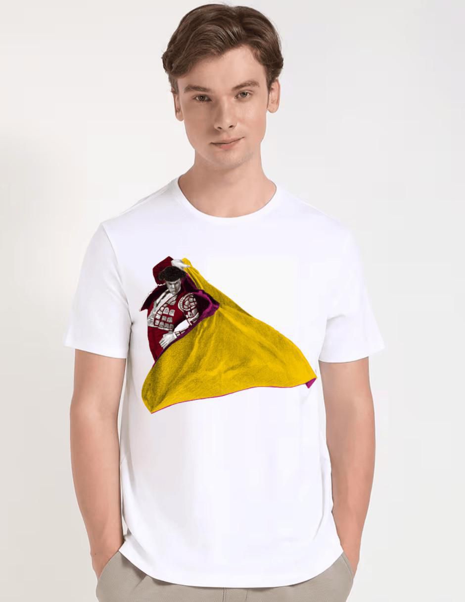 Playera Torero Toro Capote Capotazo cuello redondo para hombre Playera Torero Toro Capote Capotazo cuello redondo para hombre