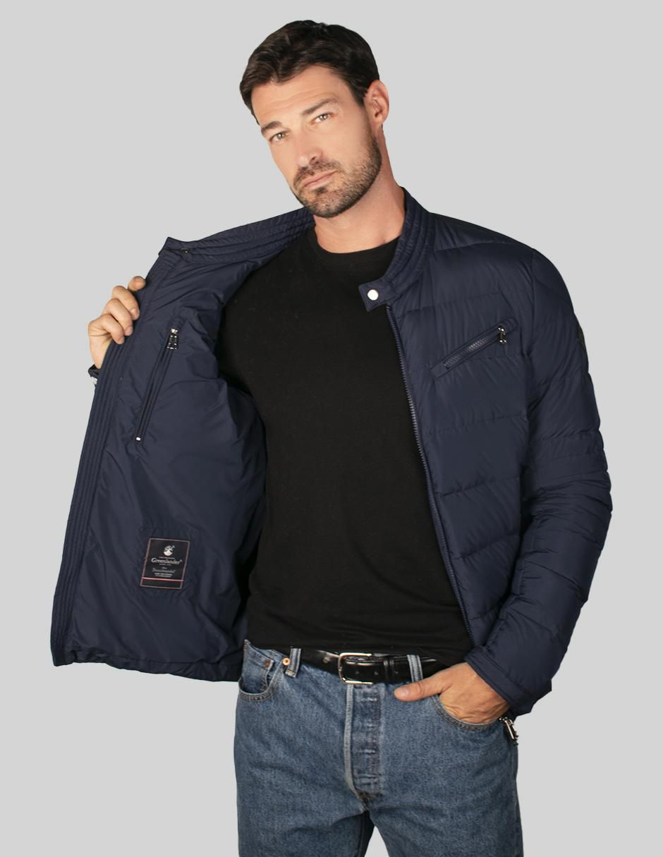 Chamarra acolchada capitonada para hombre 5