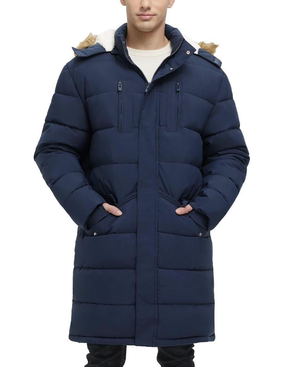 Chamarra parka impermeable con capucha para hombre