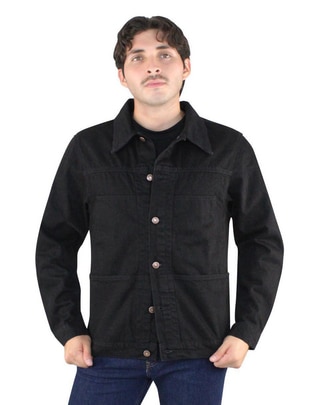 Chamarra casual de mezclilla con bolsillos para hombre Chamarra casual de mezclilla con bolsillos para hombre