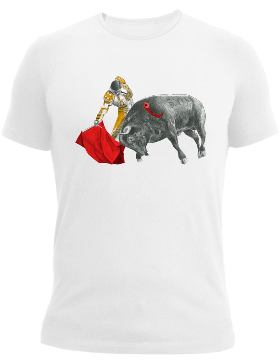 Playera Torero Toro Tauromaquia Derechazo cuello redondo para hombre 4