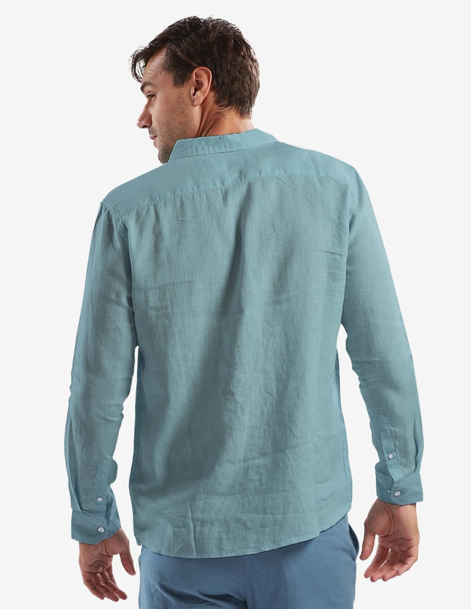 Camisa casual manga larga para hombre 2
