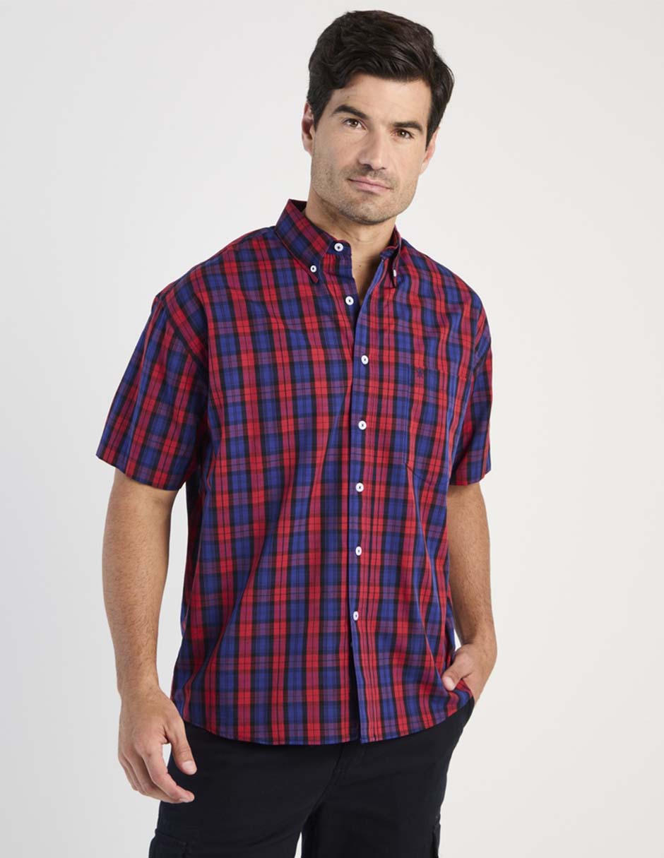 Camisa casual de algodón manga corta para hombre 1