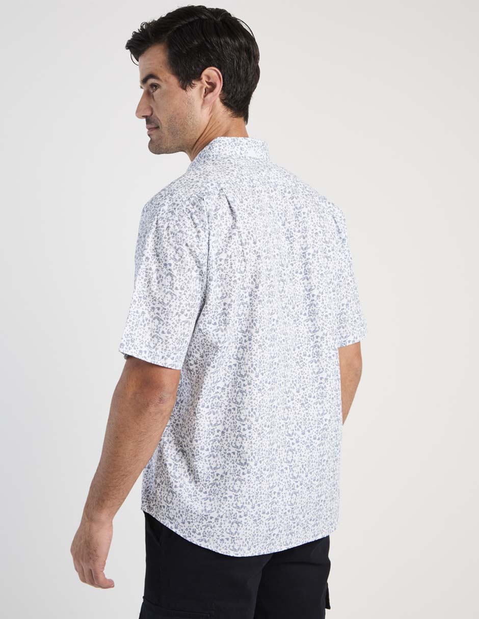 Camisa casual Cavalatti de algodón manga corta para hombre