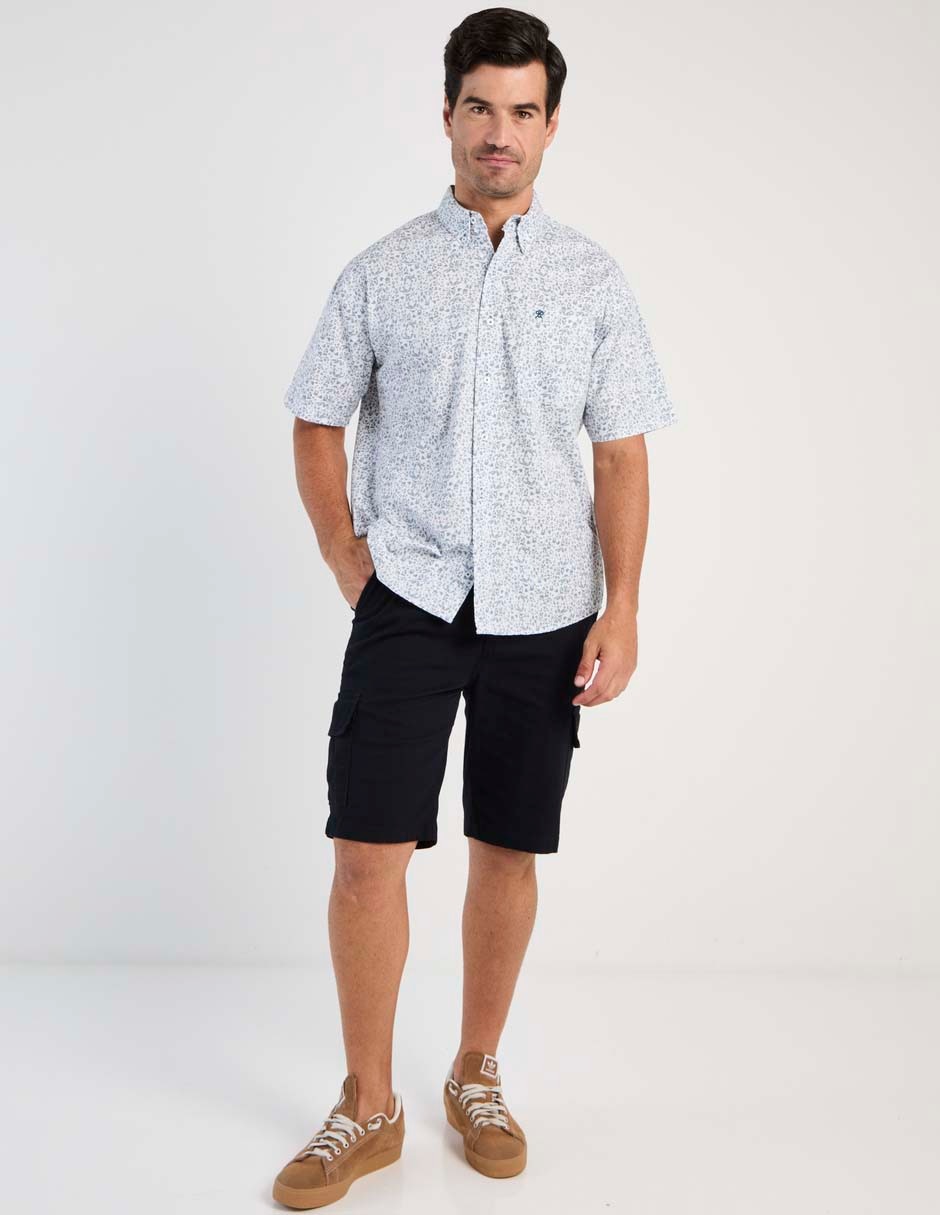 Camisa casual Cavalatti de algodón manga corta para hombre
