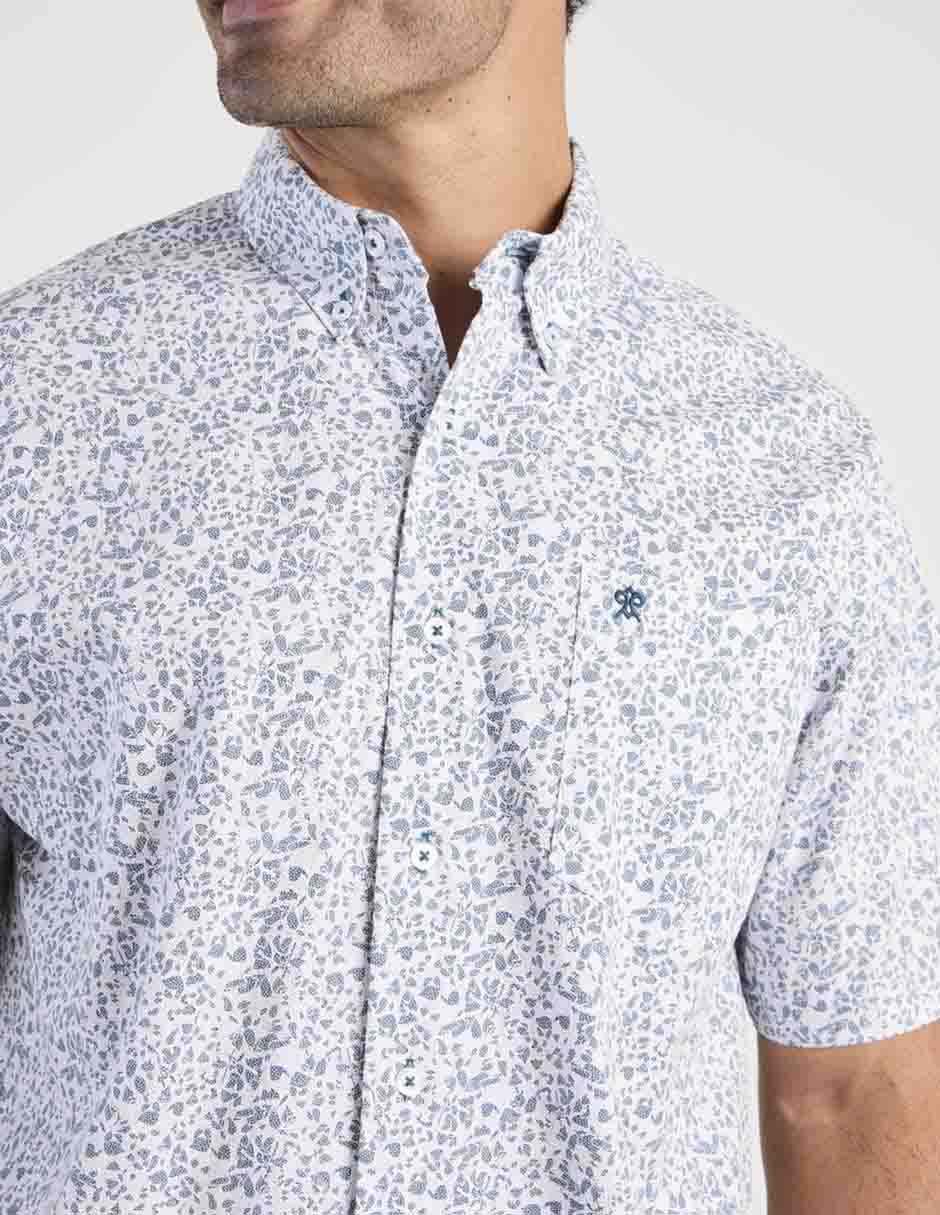Camisa casual Cavalatti de algodón manga corta para hombre