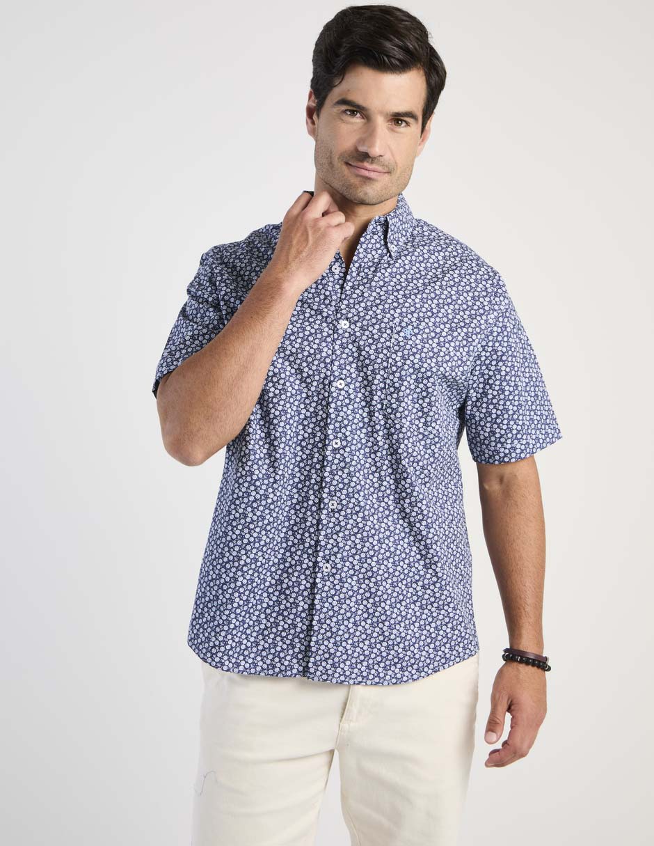 Camisa casual de algodón manga corta para hombre 1
