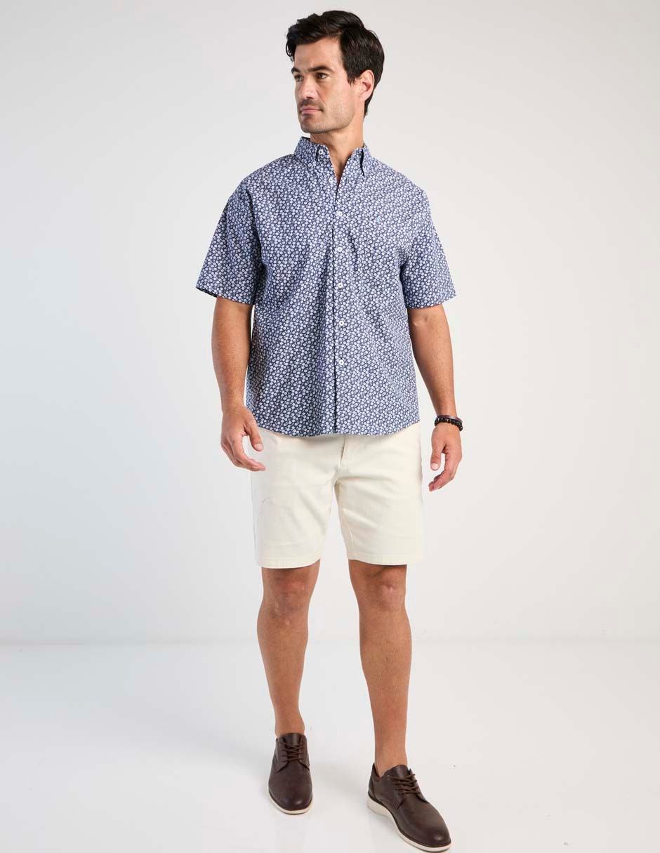 Camisa casual de algodón manga corta para hombre 6