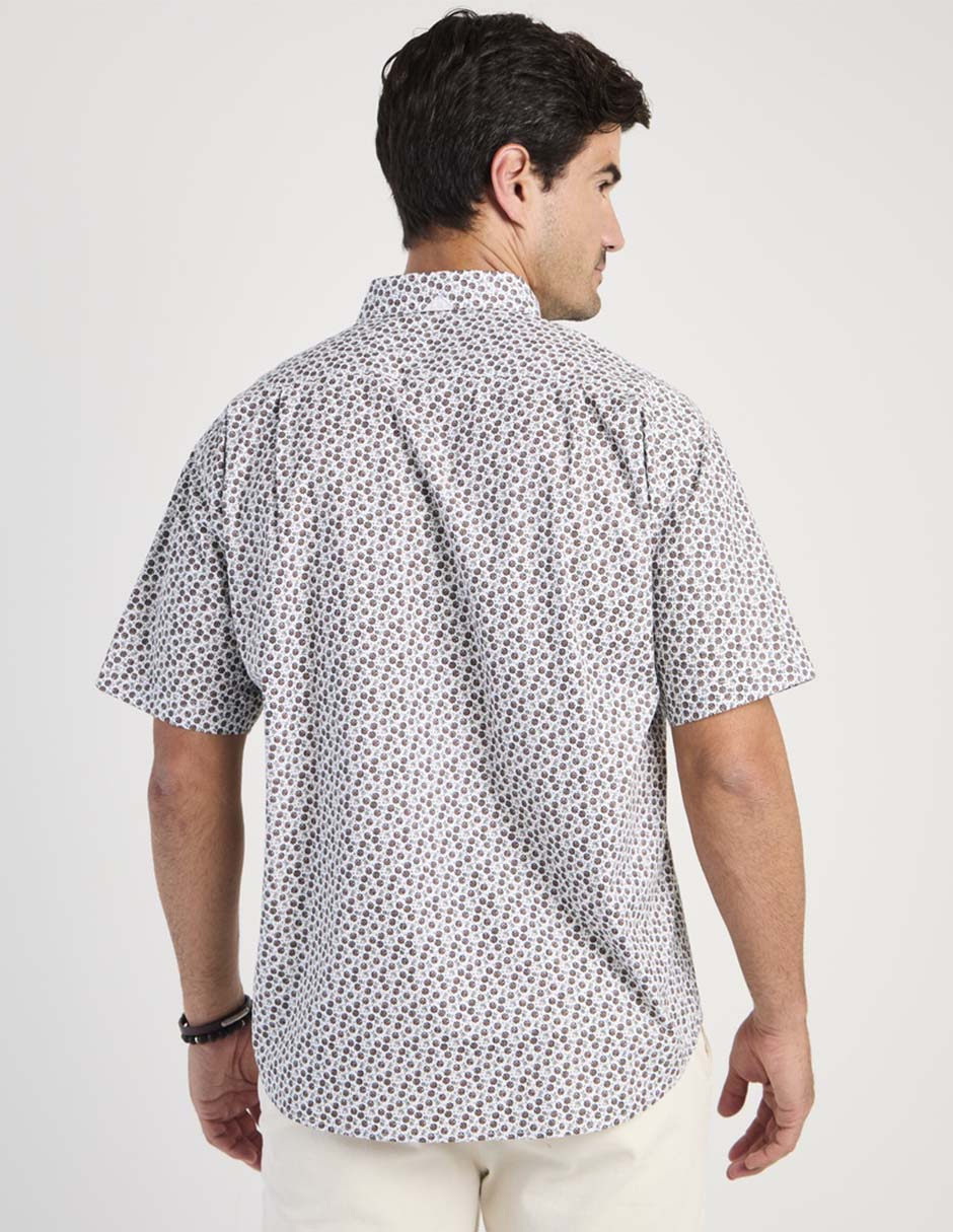 Camisa casual Cavalatti de algodón manga corta para hombre