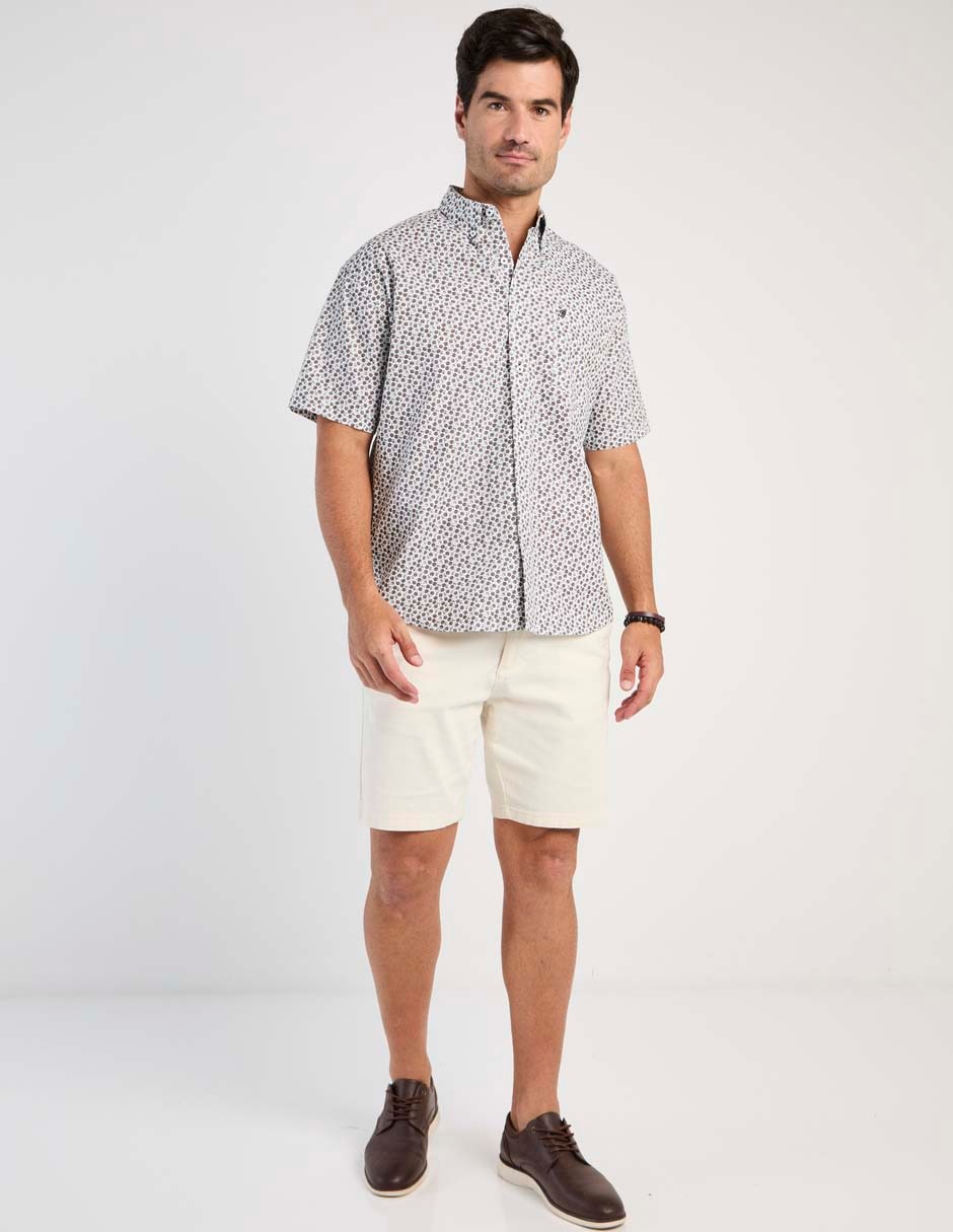 Camisa casual Cavalatti de algodón manga corta para hombre
