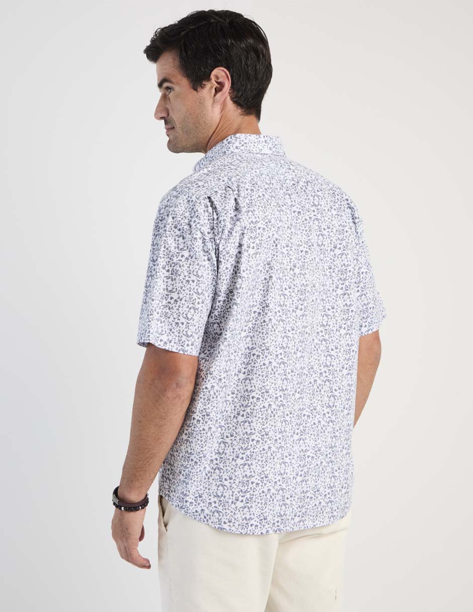 Camisa casual Cavalatti de algodón manga corta para hombre