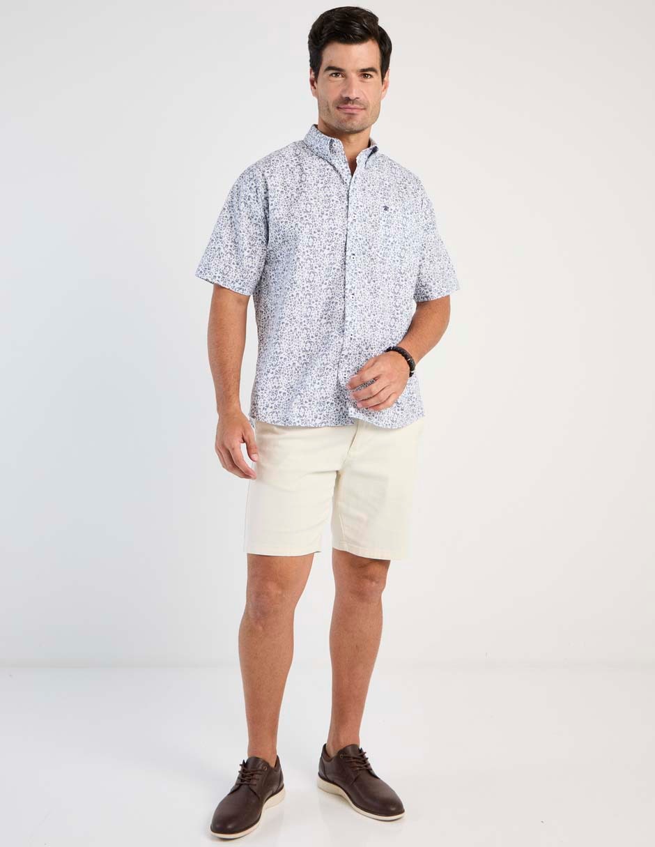 Camisa casual Cavalatti de algodón manga corta para hombre