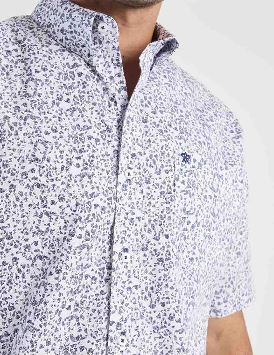 Camisa casual Cavalatti de algodón manga corta para hombre