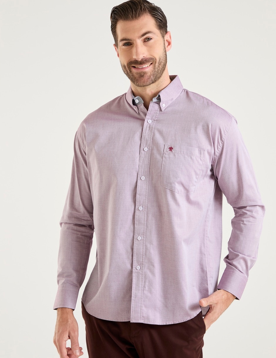Camisa casual Cavalatti de algodón manga larga para hombre
