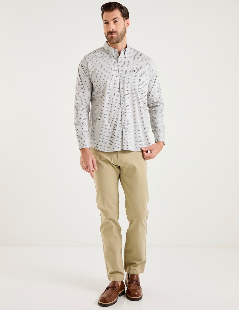 Camisa casual de algodón manga larga para hombre 6