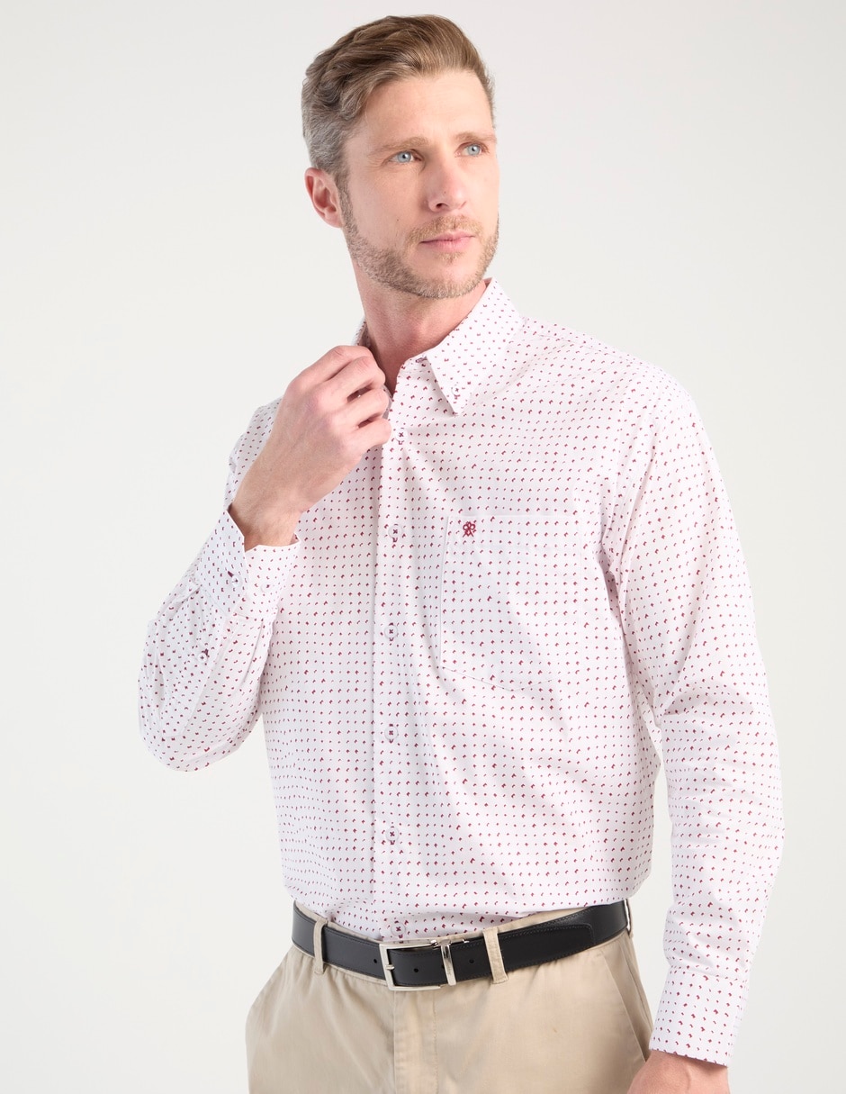 Camisa casual de algodón manga larga para hombre 1