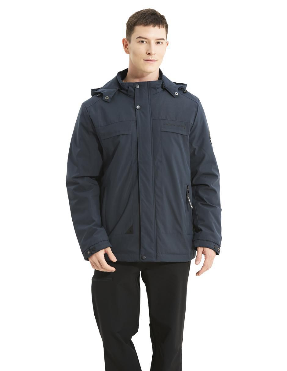 Chamarra casual con capucha para hombre 2
