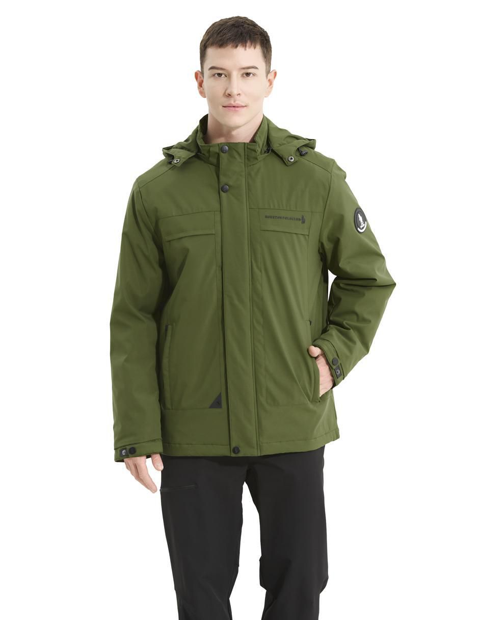 Chamarra casual con capucha para hombre 2