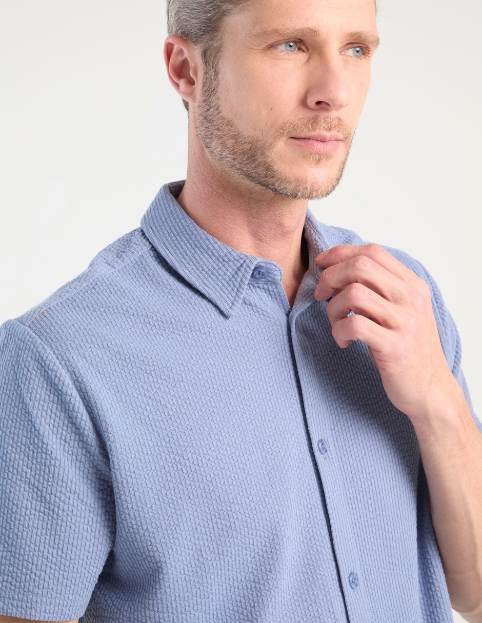 Camisa casual manga corta para hombre 4
