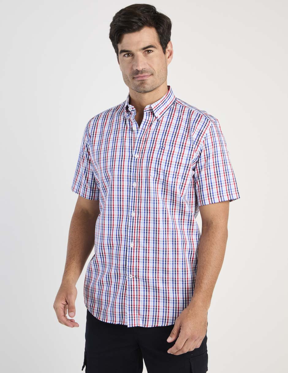 Camisa casual de algodón manga corta para hombre 1
