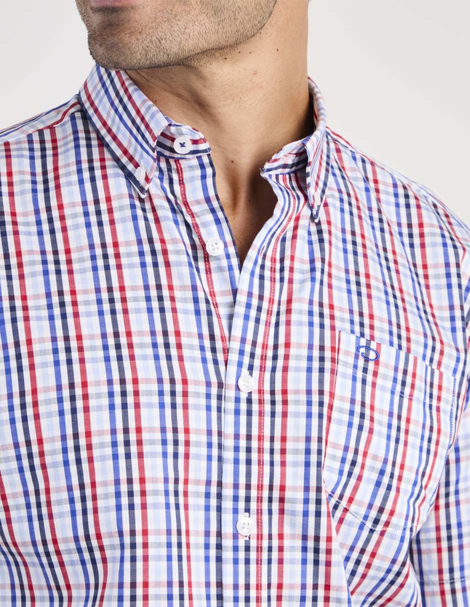 Camisa casual de algodón manga corta para hombre 7