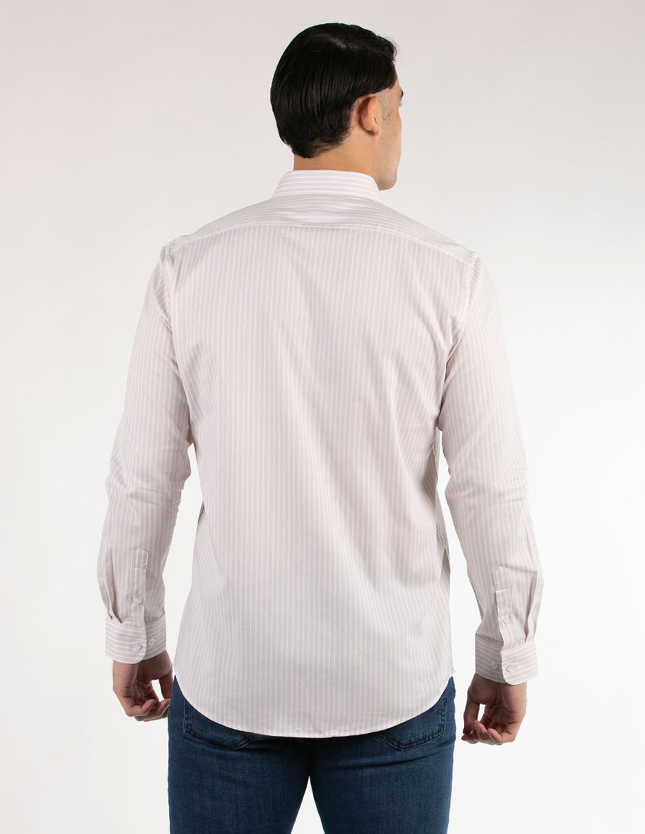 Camisa casual Oscar de la Renta de algodón manga larga para hombre