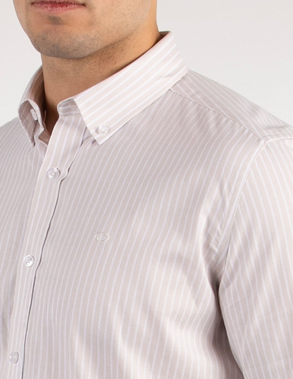 Camisa casual Oscar de la Renta de algodón manga larga para hombre