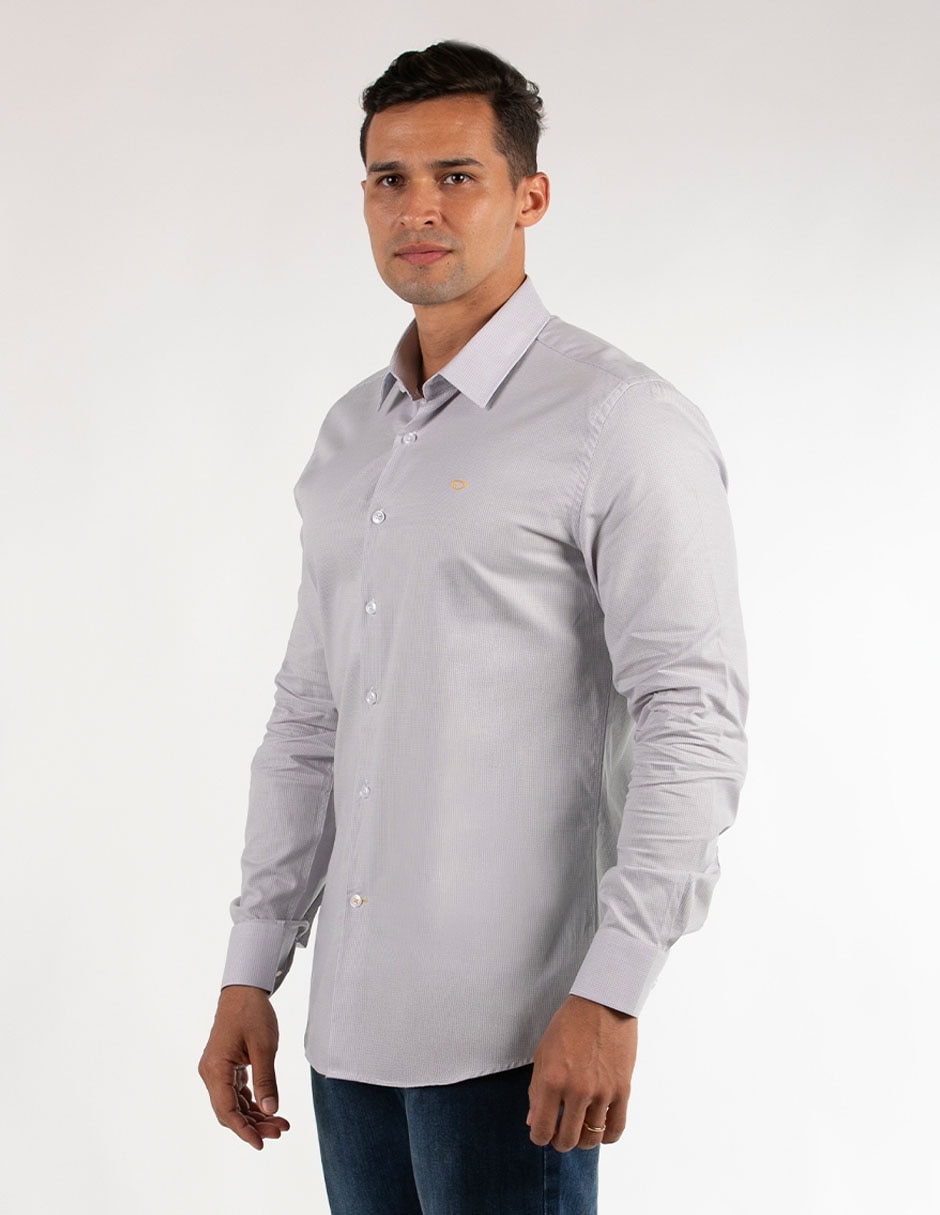 Camisa casual de algodón manga larga para hombre 1