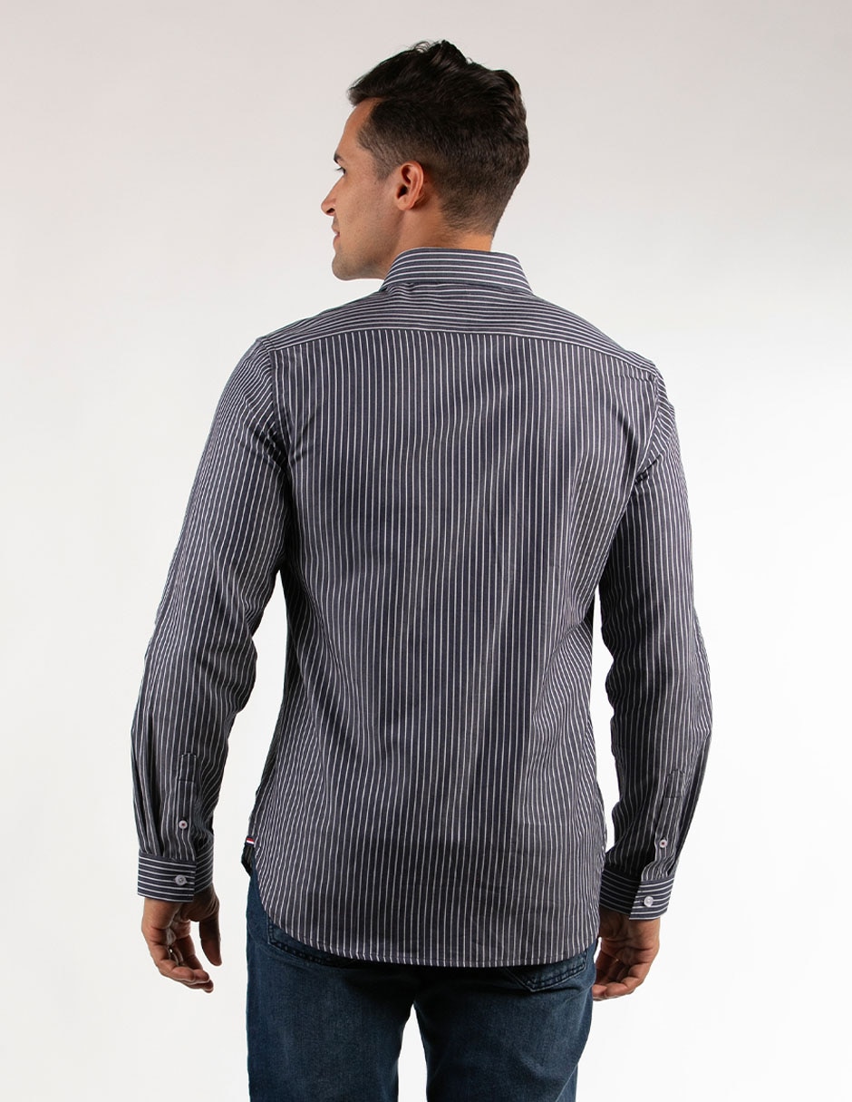 Camisa casual de algodón manga larga para hombre 5