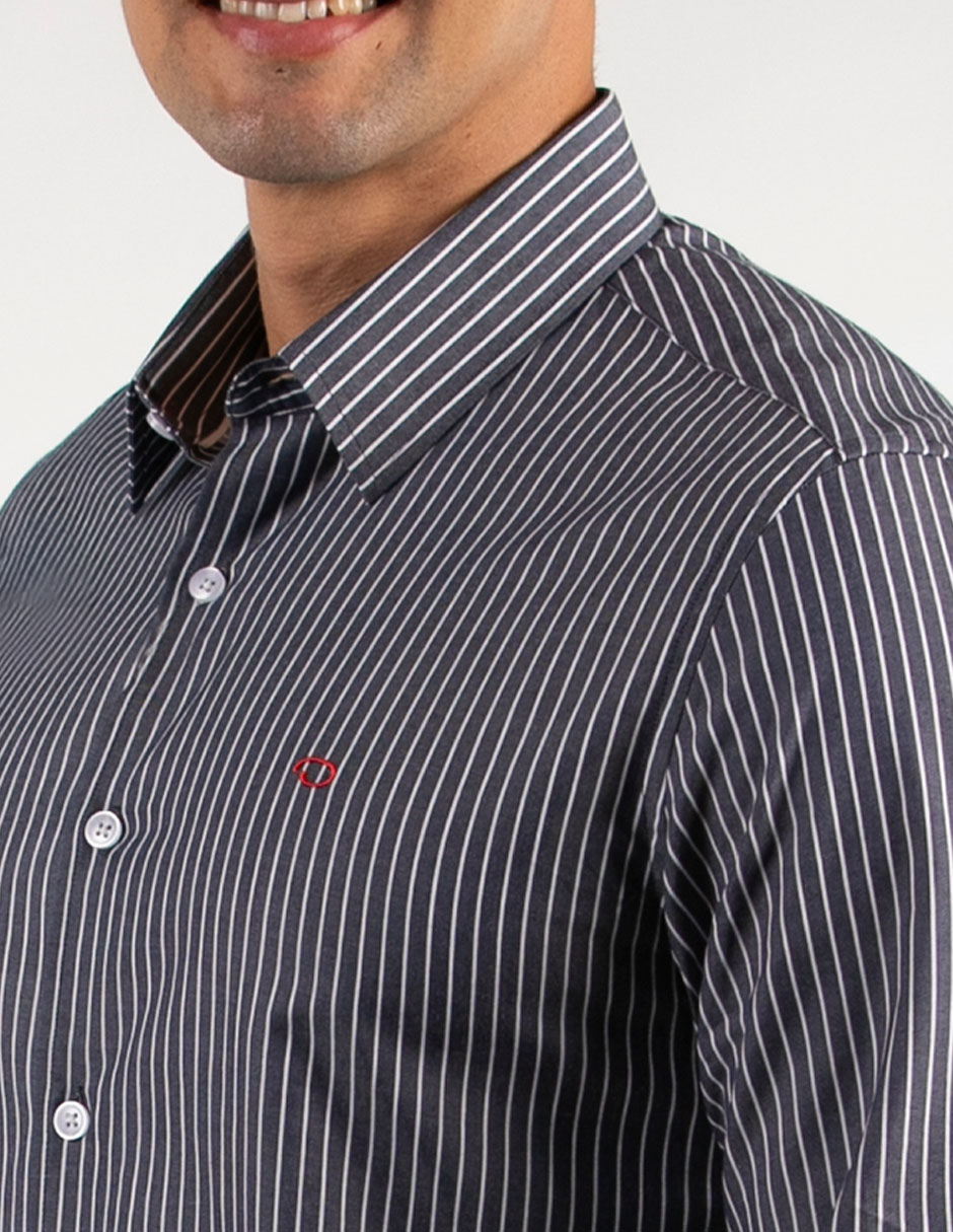 Camisa casual de algodón manga larga para hombre 7