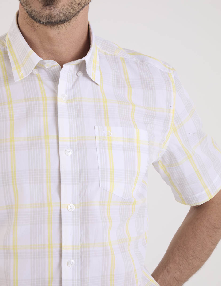 Camisa casual de algodón manga corta para hombre 10