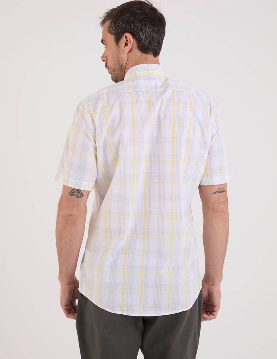 Camisa casual de algodón manga corta para hombre 11