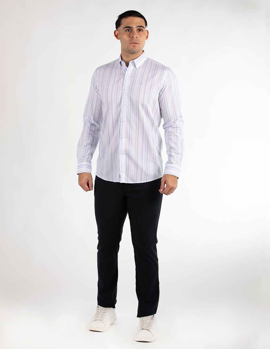 Camisa casual de algodón manga larga para hombre Camisa casual de algodón manga larga para hombre