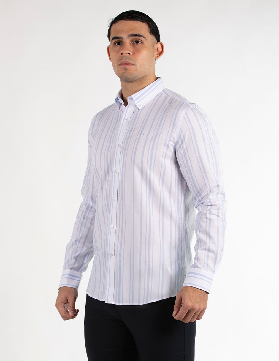 Camisa casual de algodón manga larga para hombre