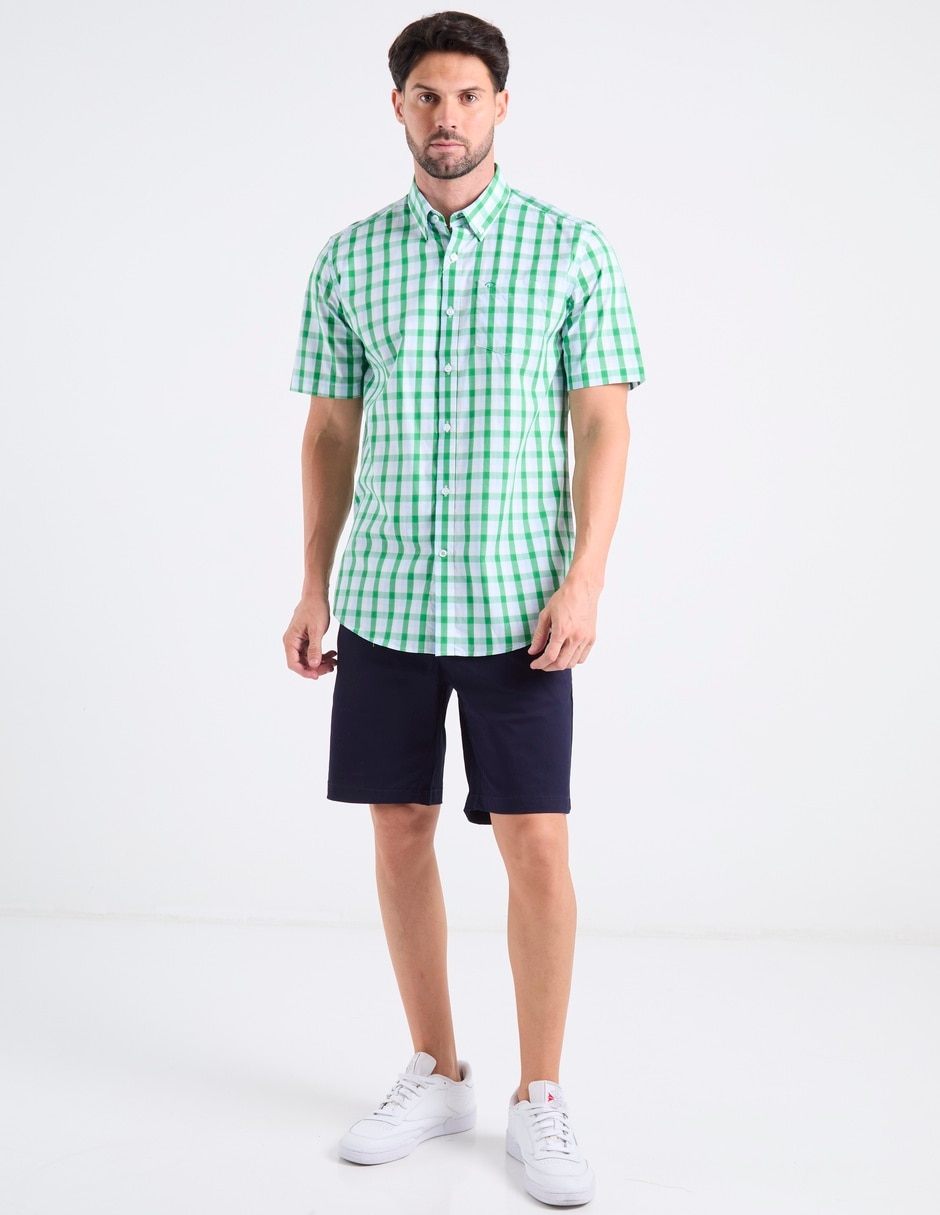 Camisa casual Oscar de la Renta de algodón manga corta para hombre