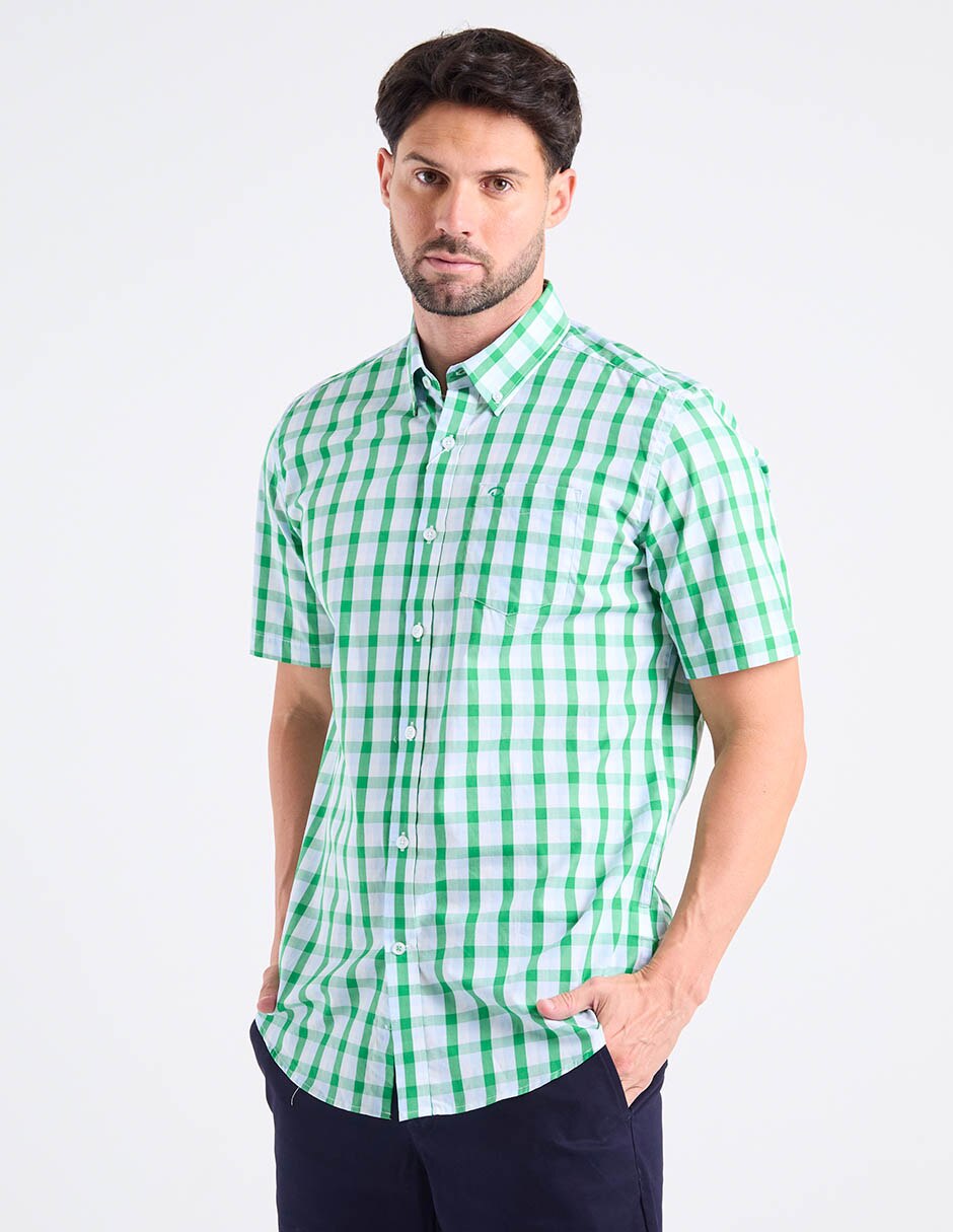 Camisa casual Oscar de la Renta de algodón manga corta para hombre Camisa casual Oscar de la Renta de algodón manga corta para hombre