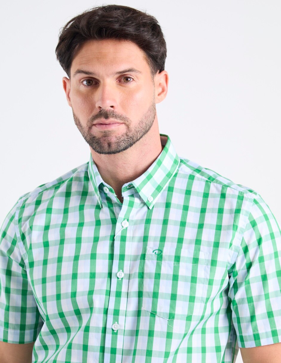 Camisa casual Oscar de la Renta de algodón manga corta para hombre