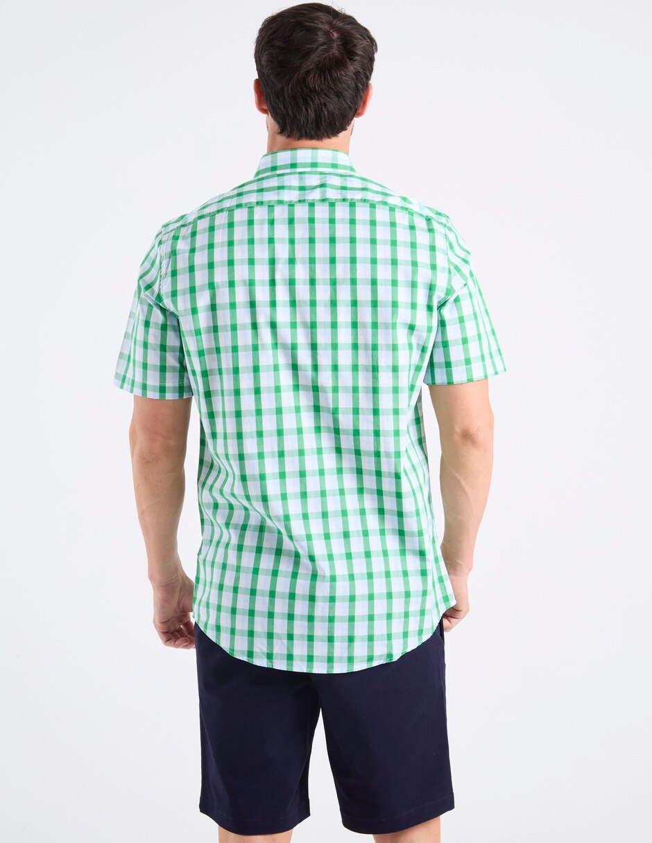 Camisa casual de algodón manga corta para hombre 6