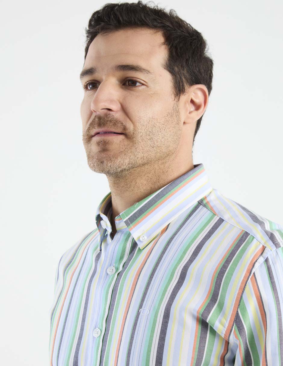 Camisa casual de algodón manga larga para hombre 9
