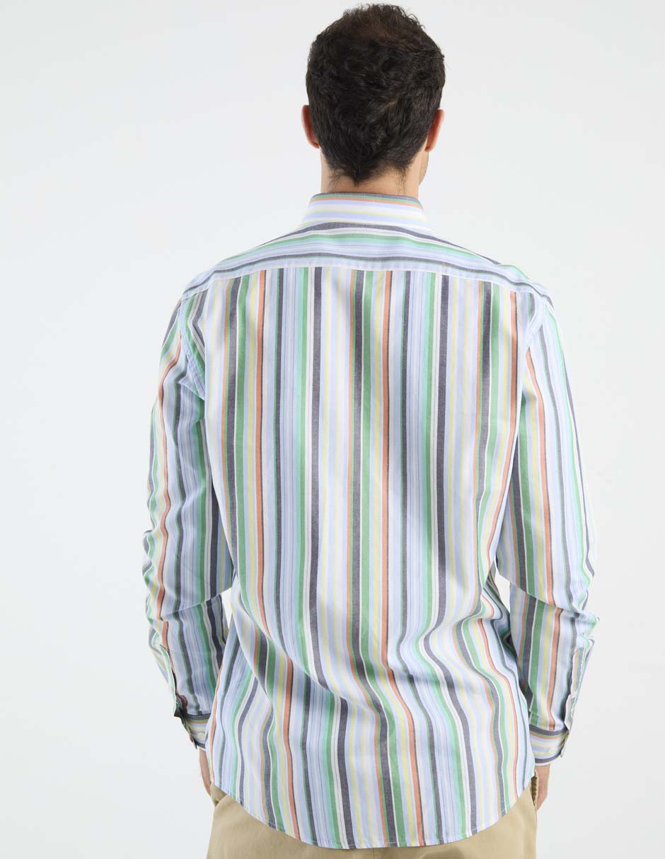 Camisa casual de algodón manga larga para hombre 11