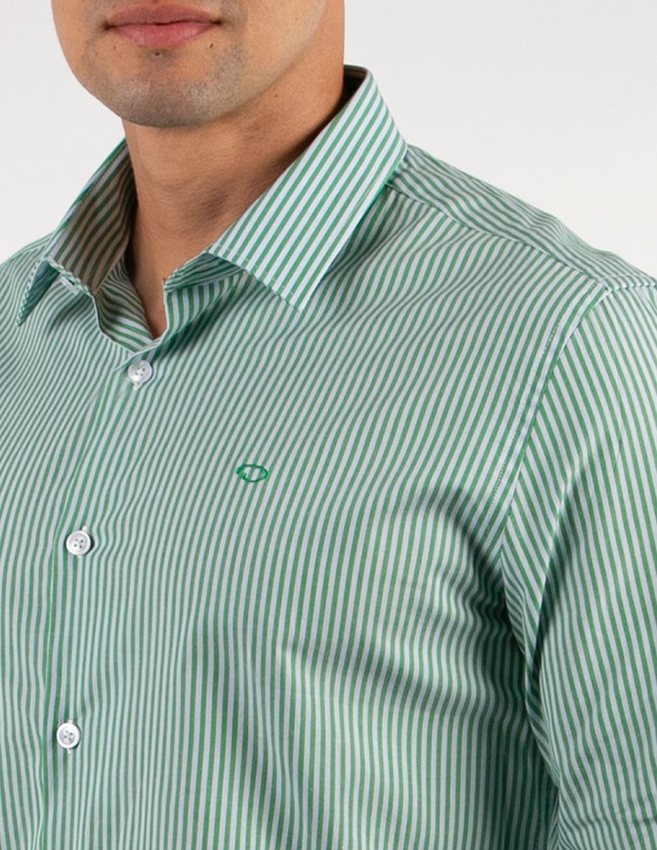Camisa casual Oscar de la Renta de algodón manga larga para hombre