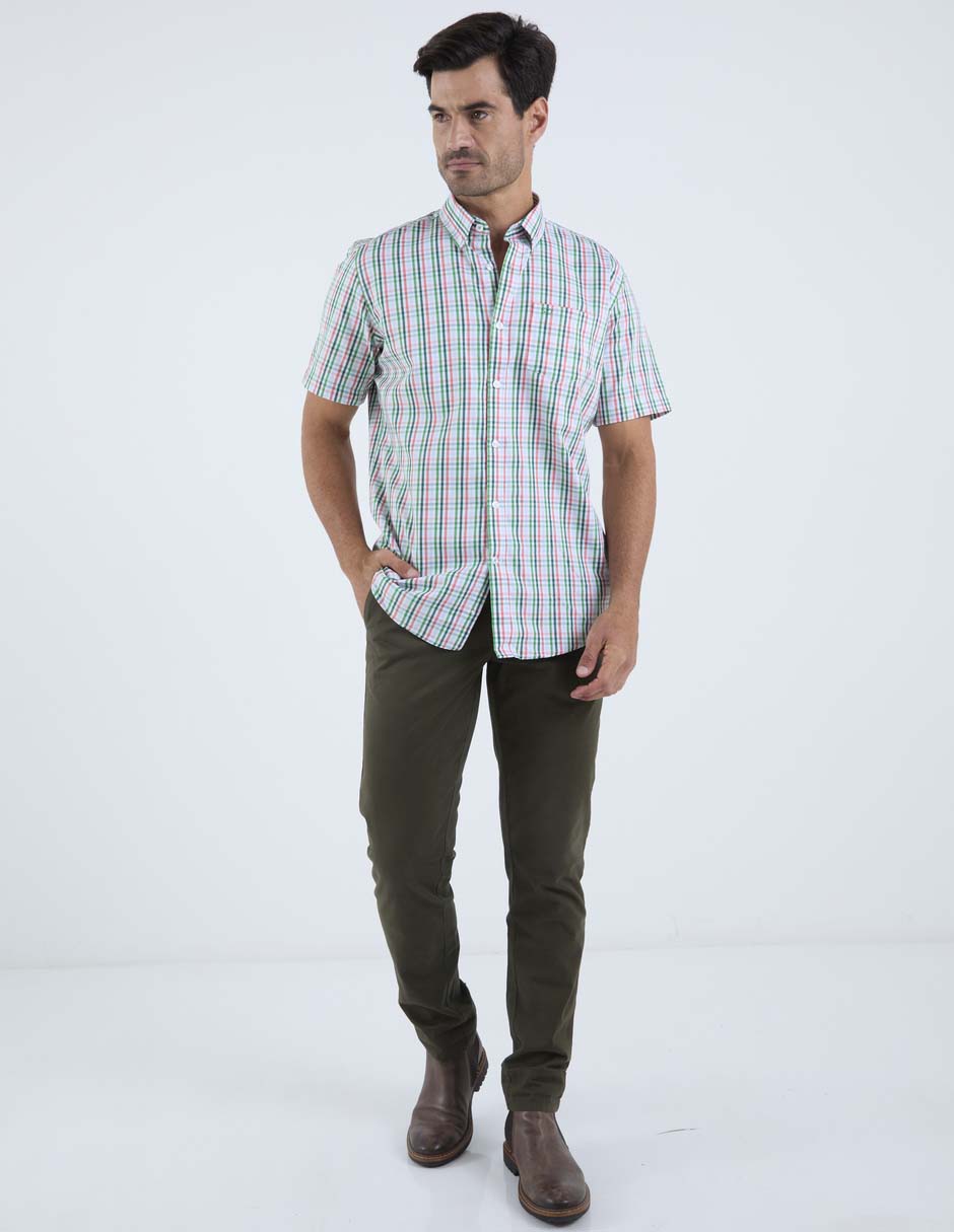 Camisa casual manga corta para hombre