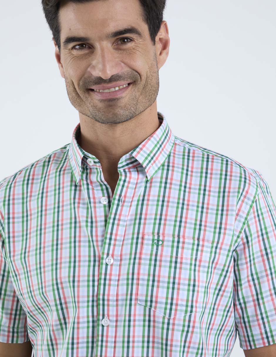 Camisa casual manga corta para hombre