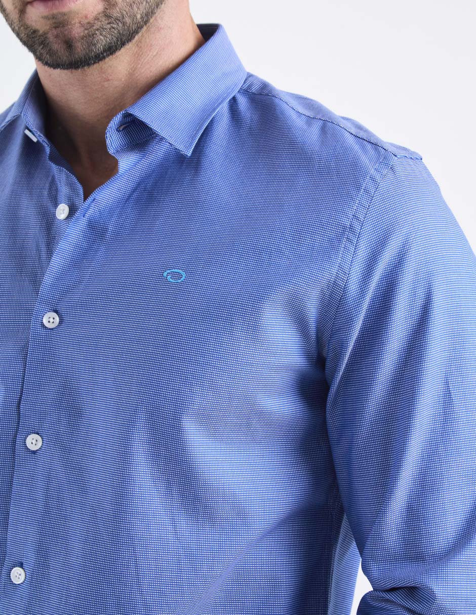 Camisa business casual de algodón manga larga para hombre 5