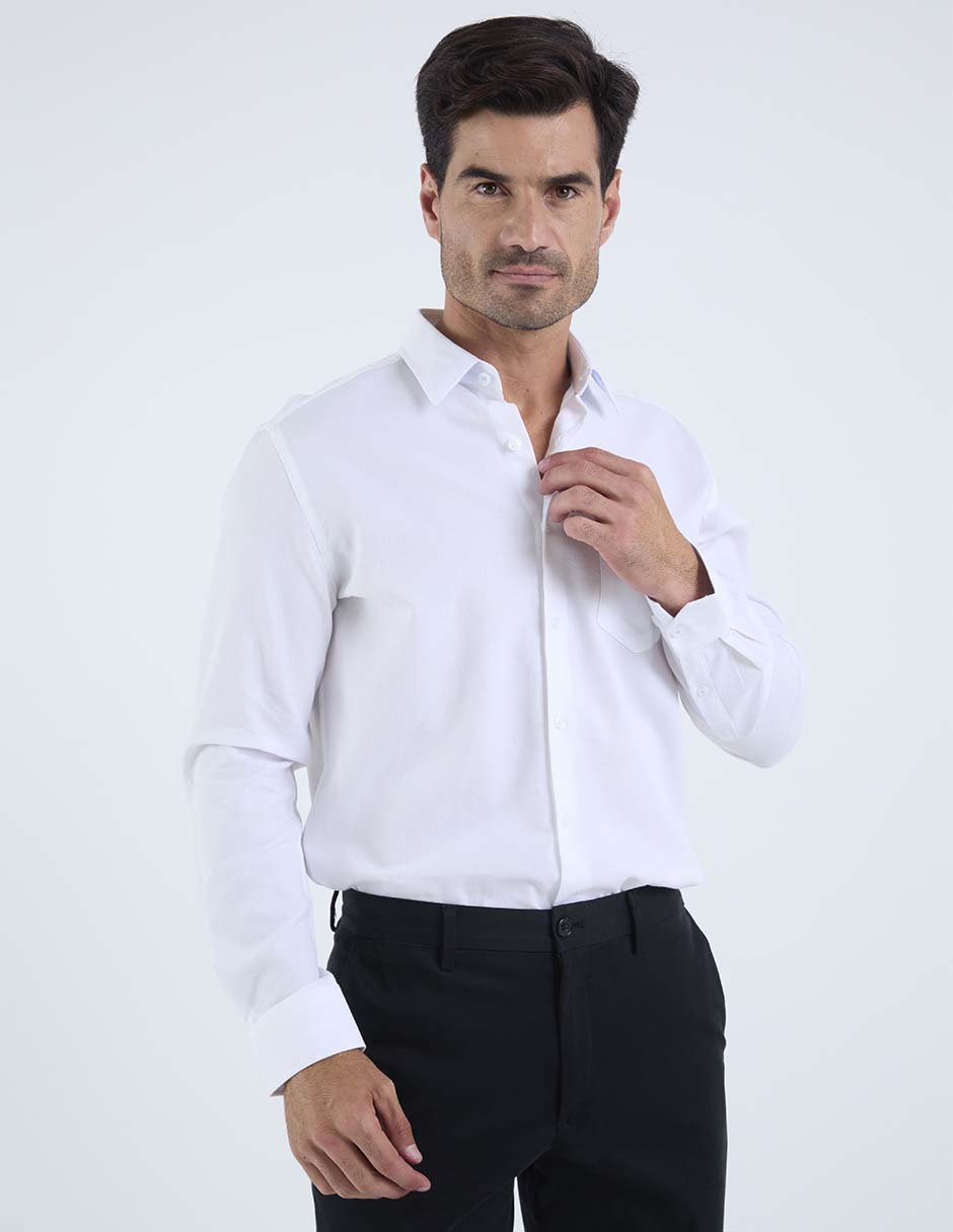Camisa casual de algodón manga larga para hombre Camisa casual de algodón manga larga para hombre